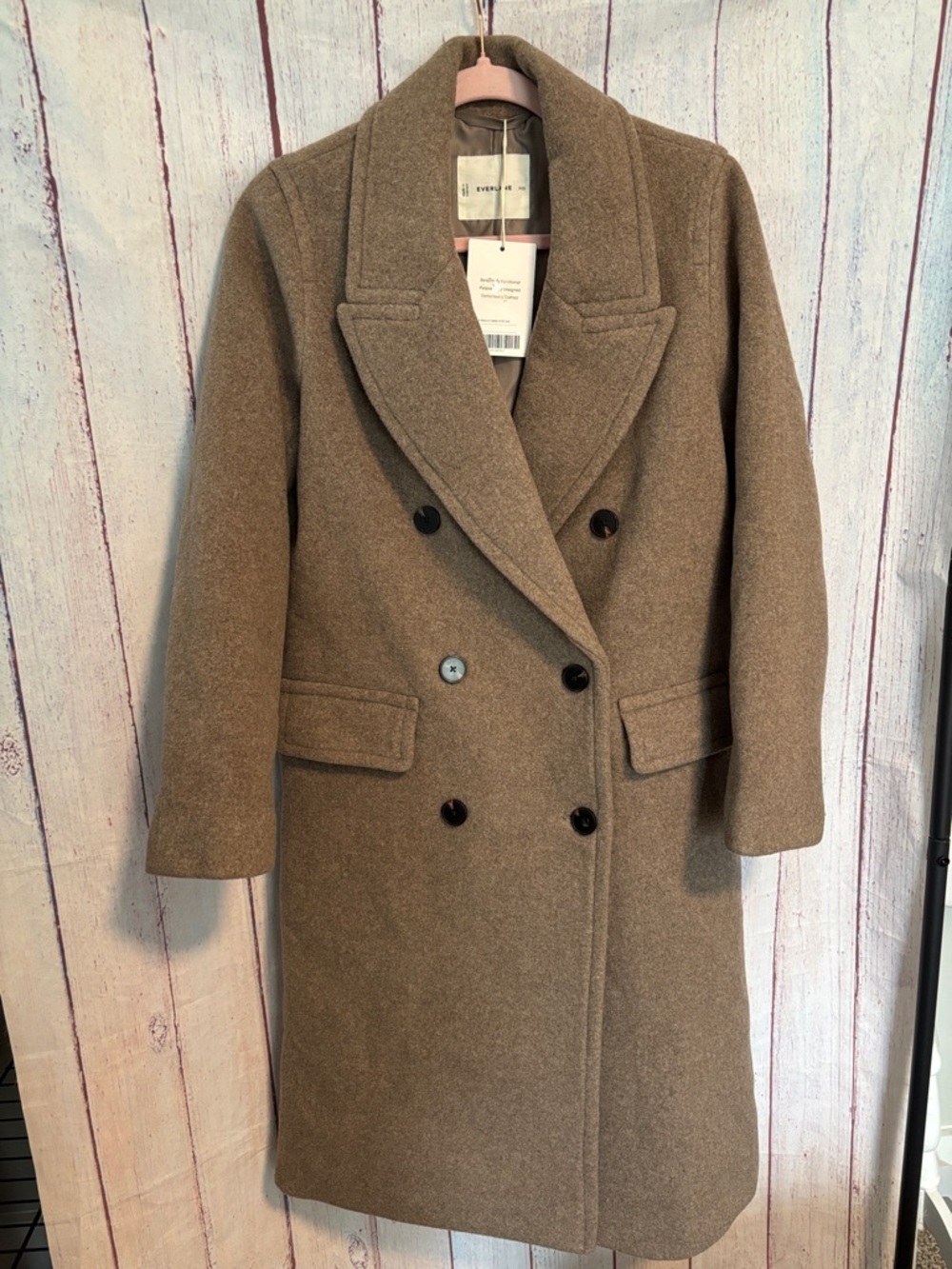 NWT Everlane The Double-Breasted Coat in Wool - Picture 7 of 16